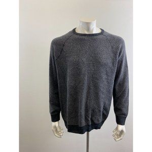 Denver Hayes Men's Waffle Long Sleeve Shirt Size XL Blue Crew Neck Cotton Blend